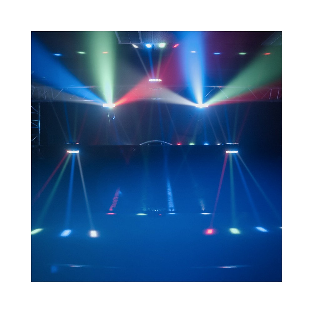 BoomTone DJ Beam effect light show, 2 x 4 lenses, 8 x 3W RGBW 4-in-1 CREE LED