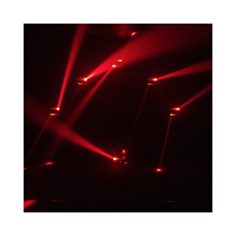 BoomTone DJ Beam effect light show, 2 x 4 lenses, 8 x 3W RGBW 4-in-1 CREE LED