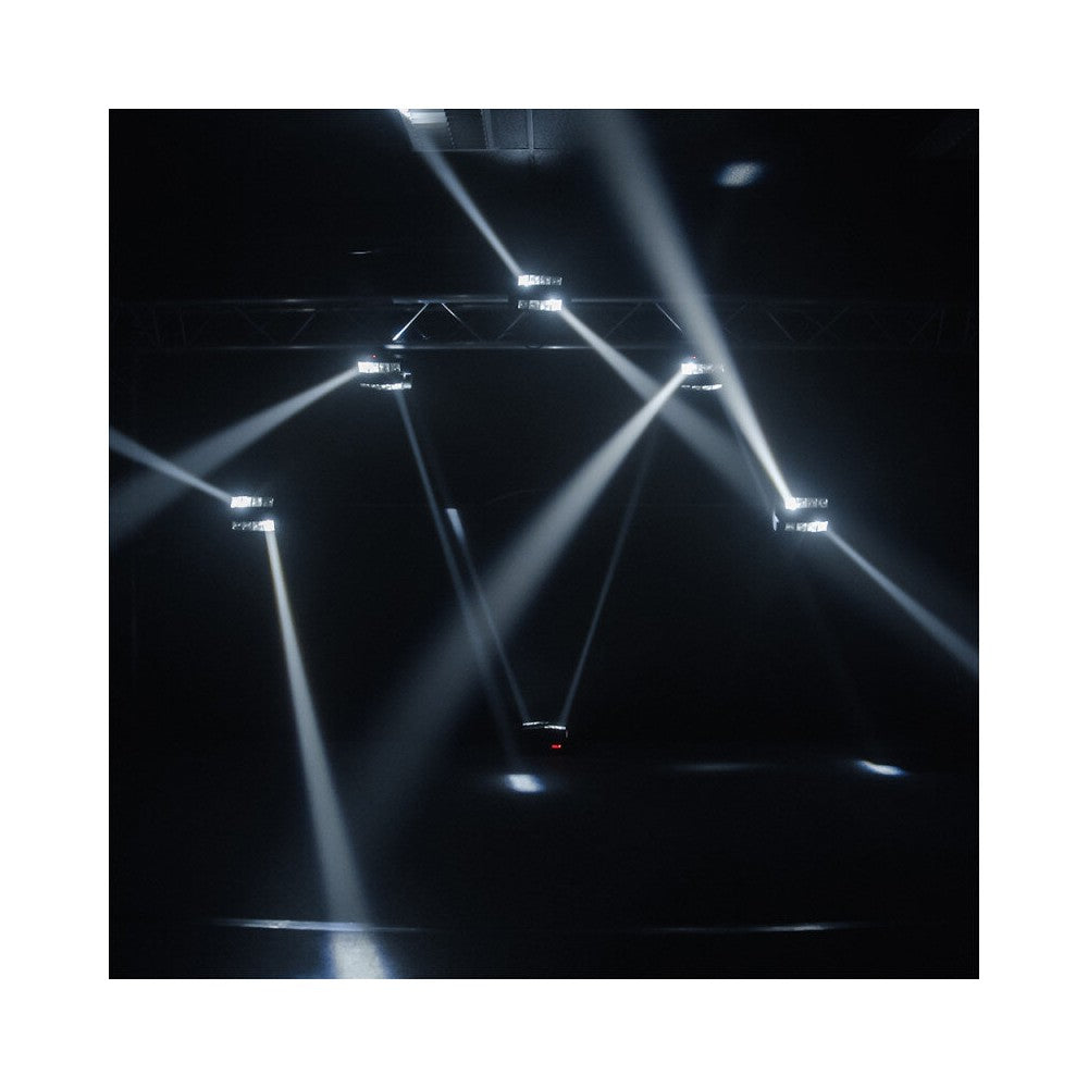 BoomTone DJ Beam effect light show, 2 x 4 lenses, 8 x 3W RGBW 4-in-1 CREE LED