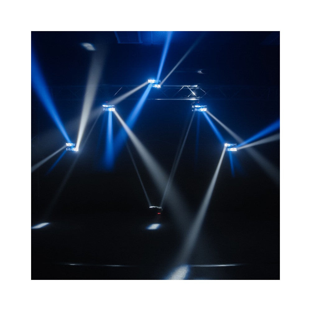 BoomTone DJ Beam effect light show, 2 x 4 lenses, 8 x 3W RGBW 4-in-1 CREE LED