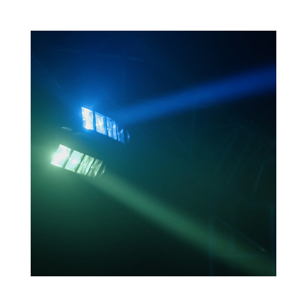 BoomTone DJ Beam effect light show, 2 x 4 lenses, 8 x 3W RGBW 4-in-1 CREE LED