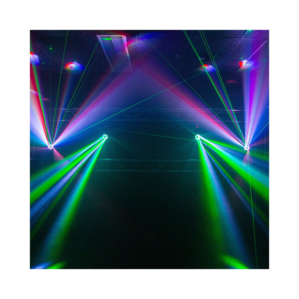 BoomTone DJ Multi-function LED moving head with rotating effect and laser