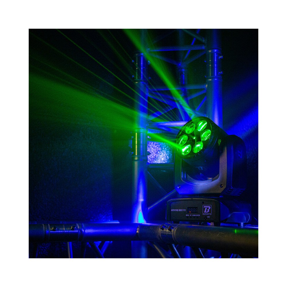 BoomTone DJ Multi-function LED moving head with rotating effect and laser