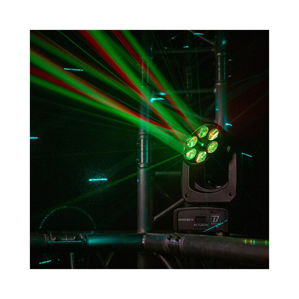 BoomTone DJ Multi-function LED moving head with rotating effect and laser