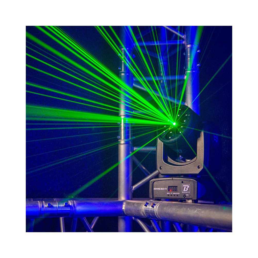 BoomTone DJ Multi-function LED moving head with rotating effect and laser
