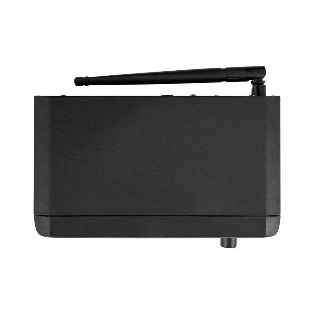 BoomTone DJ UHF wireless microphone system, including a receiver and a handheld transmitter, 663.5 MHz