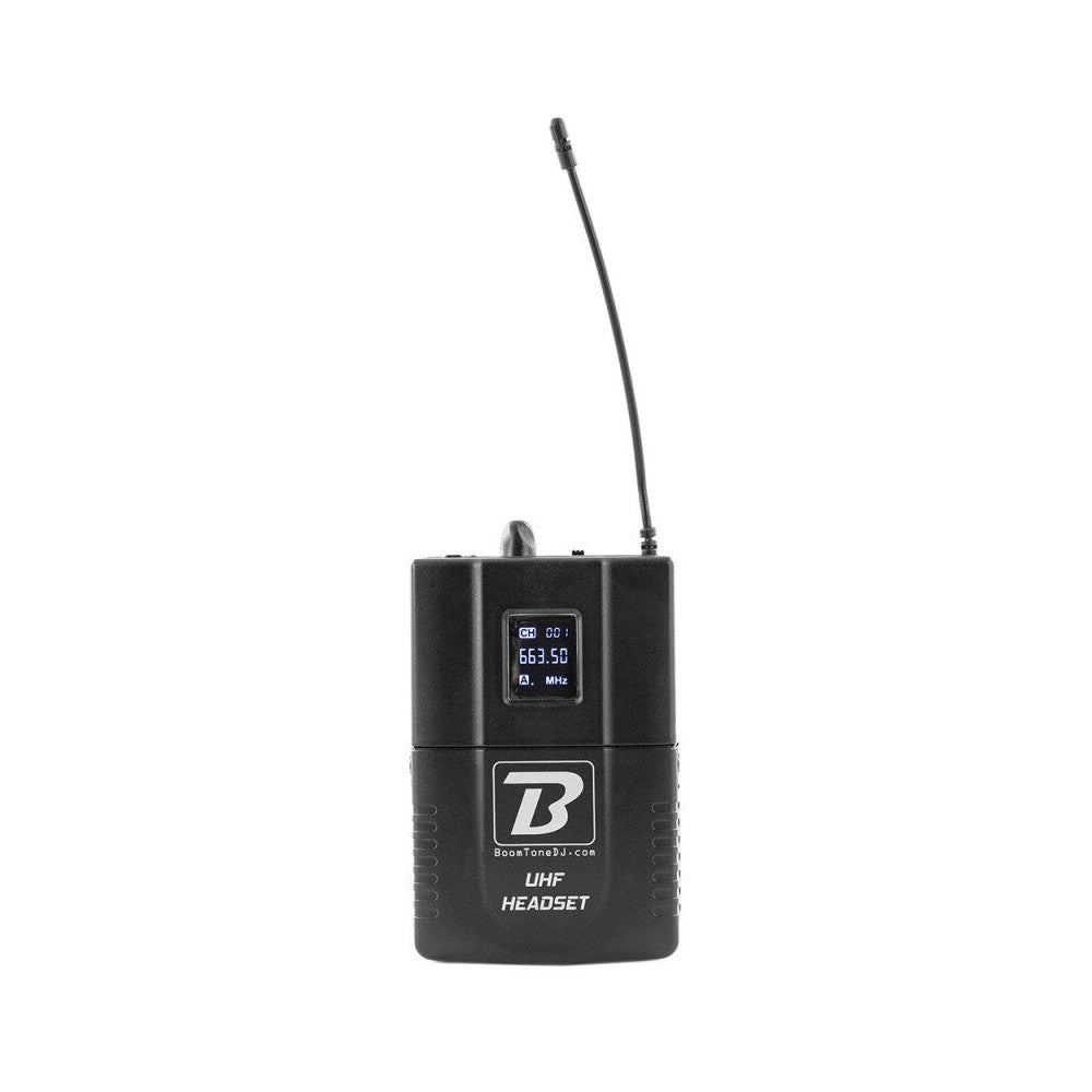 Micrófono diadema UHF BoomTone DJ rentable, compatible con sistemas UHF BoomTone DJ SOLO y DUO, 663,5 MHz