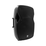 BoomTone DJ 450 W 2-way ABS active loudspeaker, 15" woofer, 1" tweeter, 1 MIC input, 1 line input and 1 link output,  USB / SDHC