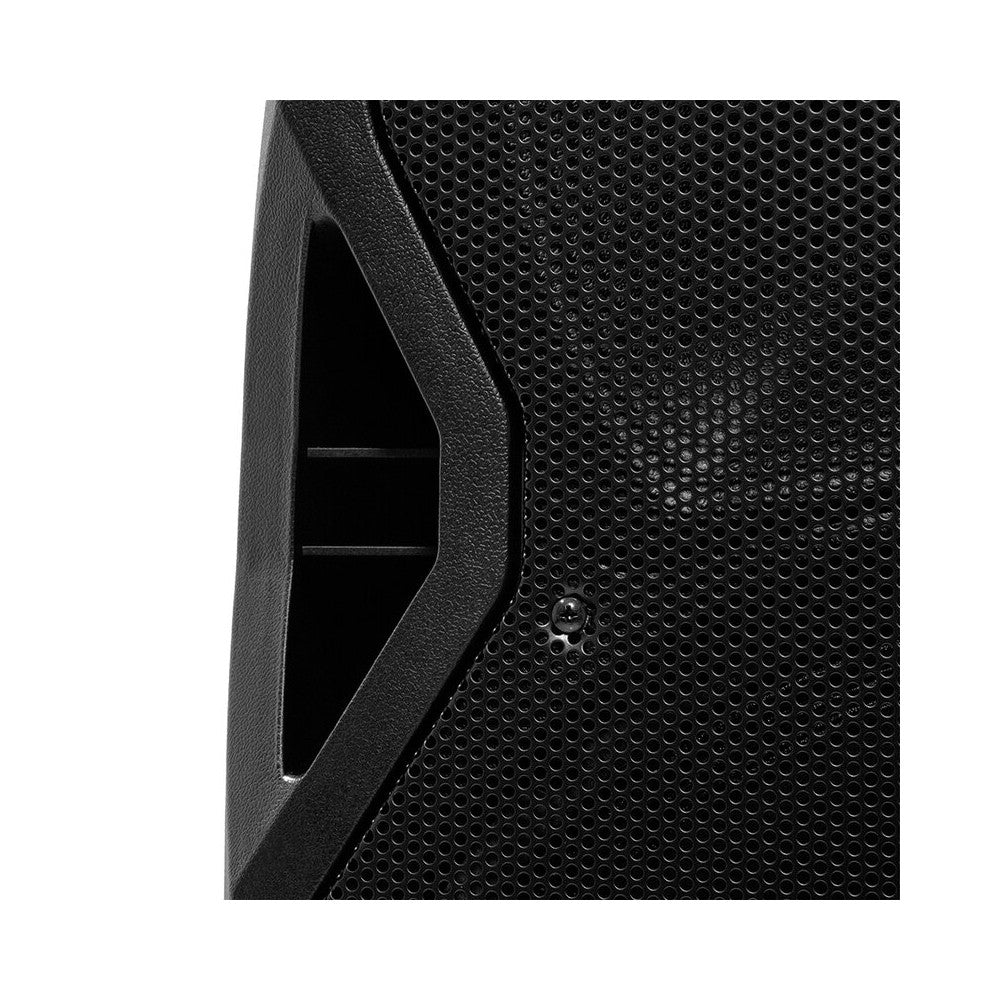 BoomTone DJ altavoz activo ABS de 2 vías y 450 W, woofer de 15", tweeter de 1", 1 entrada de micro, 1 entrada de línea y 1 salida de enlace, USB / SDHC