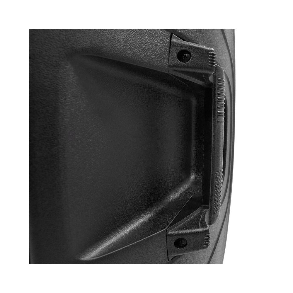 BoomTone DJ altavoz activo ABS de 2 vías y 450 W, woofer de 15", tweeter de 1", 1 entrada de micro, 1 entrada de línea y 1 salida de enlace, USB / SDHC