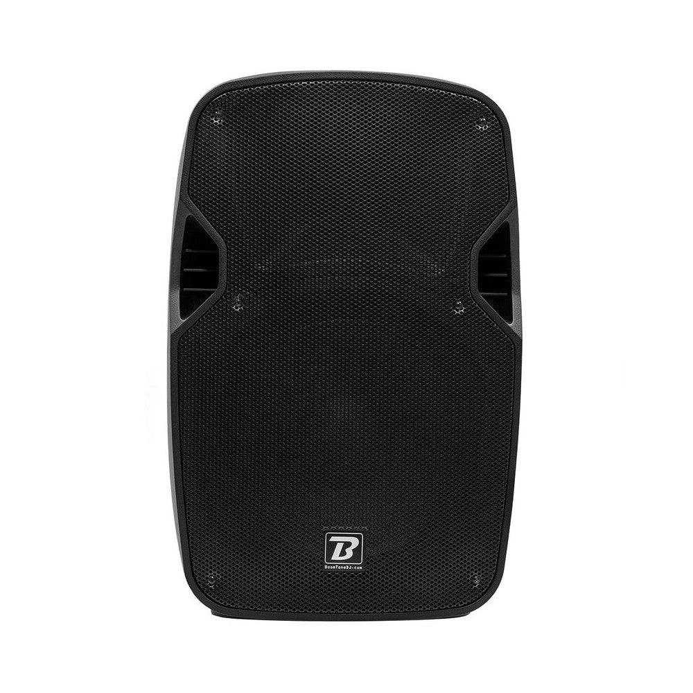 BoomTone DJ 400W 2-way ABS active speaker, 12" woofer, 1" tweeter, 1 MIC input, 1 line input and 1 link output, USB / SDHC