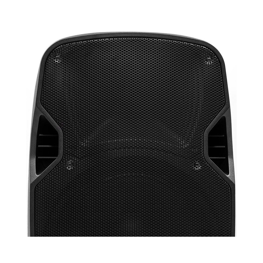 Bafle activo BoomTone DJ 400 W de 2 vías ABS, woofer de 12", tweeter de 1", 1 entrada de micrófono, 1 entrada de línea y 1 salida de enlace, USB / SDHC