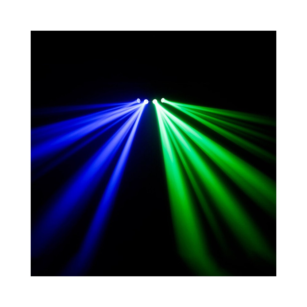 BoomTone DJ Multi-beam with 128 x 5 mm RGBA LED light set with 4 lenses, remote control