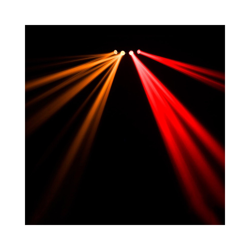 BoomTone DJ Multi-beam with 128 x 5 mm RGBA LED light set with 4 lenses, remote control