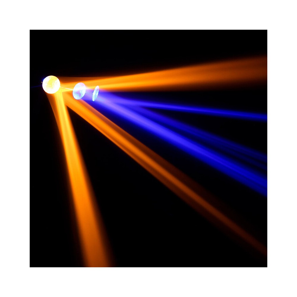 BoomTone DJ Multi-beam with 128 x 5 mm RGBA LED light set with 4 lenses, remote control