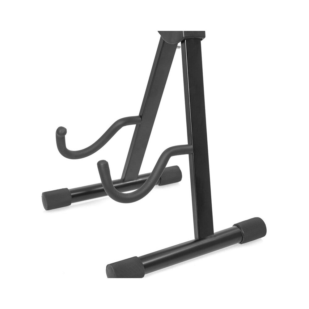 Soporte de guitarra o bajo BoomTone DJ Electric, modelo de estudio, color negro satinado