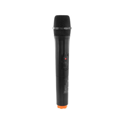 BoomTone DJ VHF handheld transmitter for TravelSound15-VHF portable loudspeaker, 2 AA batteries
