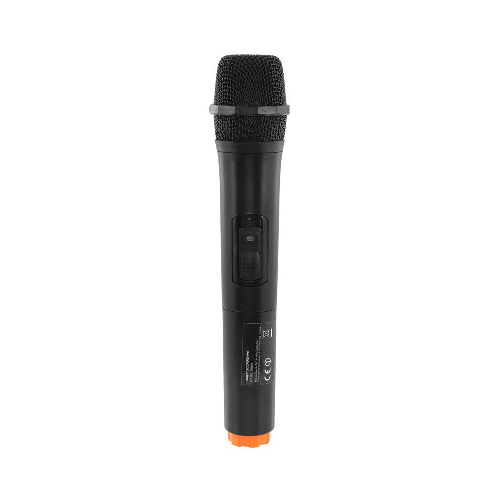 Transmisor de mano VHF BoomTone DJ para altavoz portátil TravelSound15-VHF, 2 pilas AA