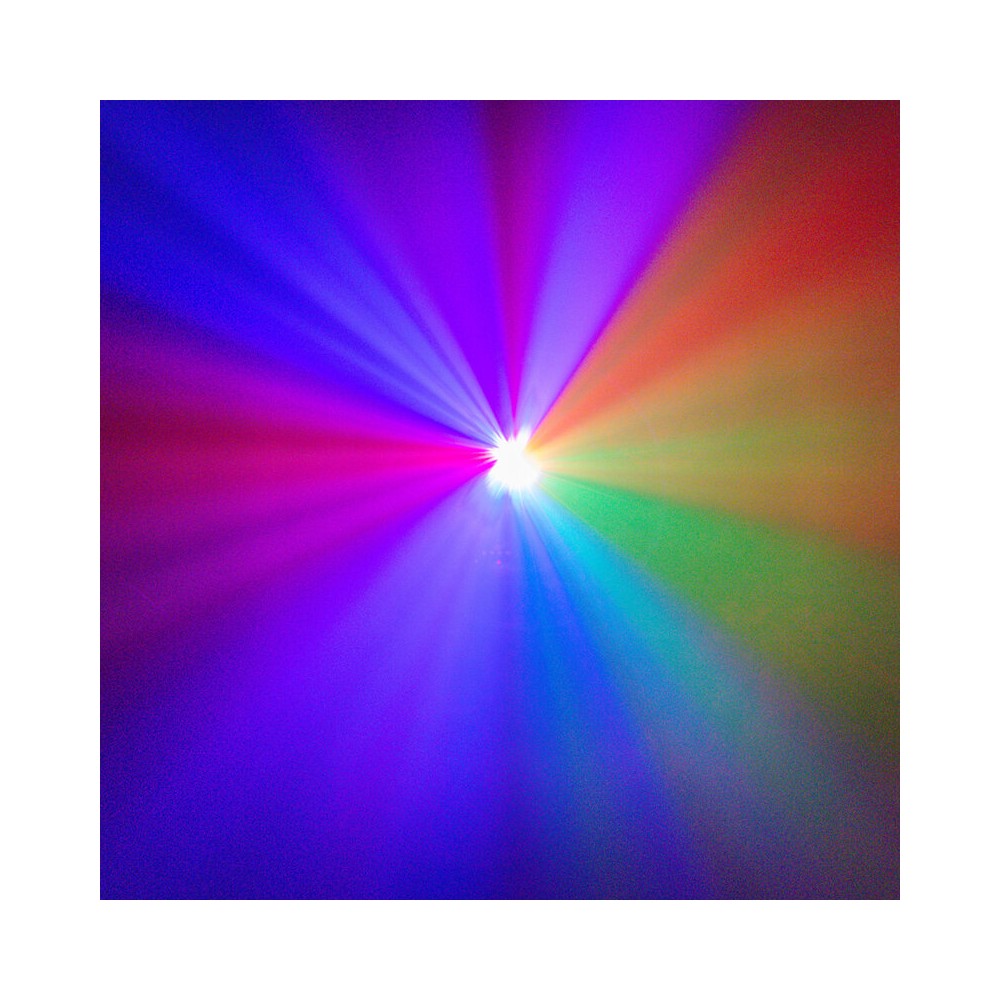 BoomTone DJ 6-in-1 light show with Strobe, UV, crystal ball, LASER, LED Wash and Gobos, DMX, automatic and music modes, IR remot