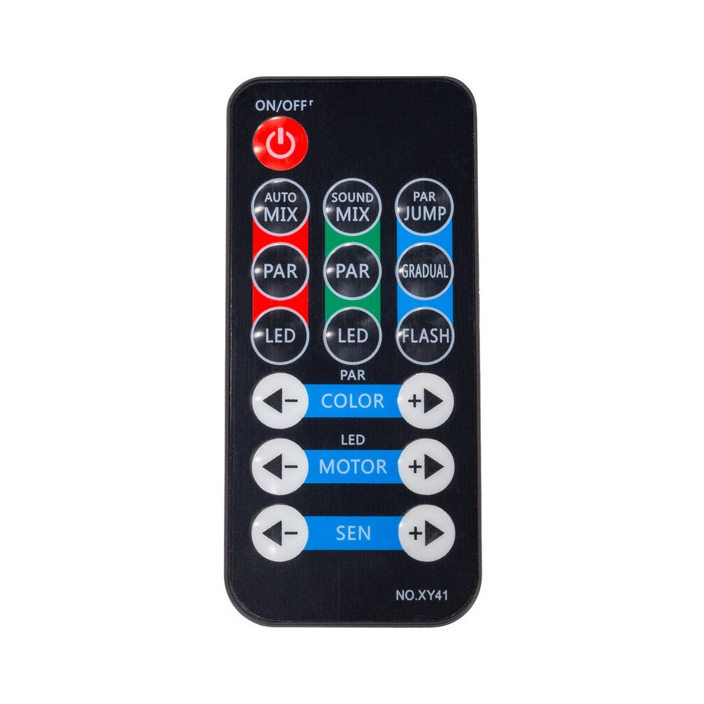 BoomTone DJ 3-in-1 light show with Derby, Wash and Strobe, remote control and adjustable tripod (50 - 150 cm)