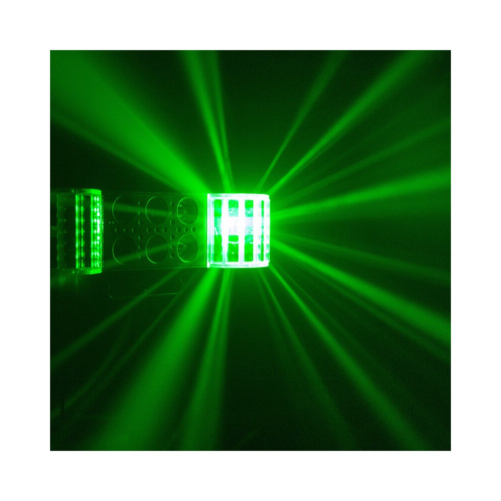 BoomTone DJ 3-in-1 light show with Derby, Wash and Strobe, remote control and adjustable tripod (50 - 150 cm)