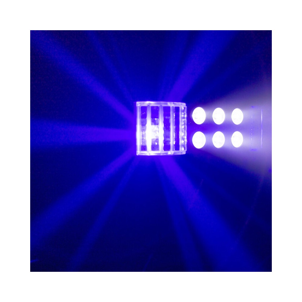 BoomTone DJ 3-in-1 light show with Derby, Wash and Strobe, remote control and adjustable tripod (50 - 150 cm)