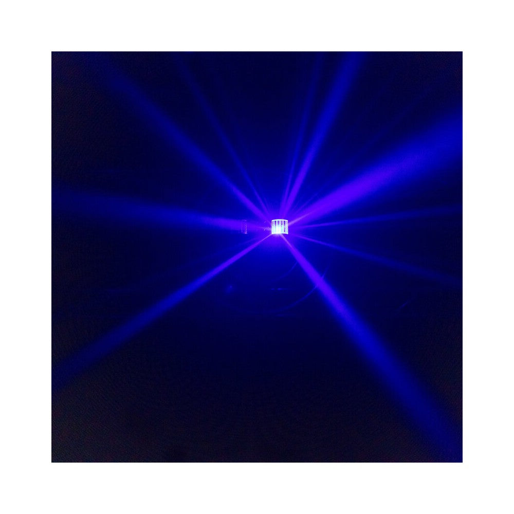 BoomTone DJ 3-in-1 light show with Derby, Wash and Strobe, remote control and adjustable tripod (50 - 150 cm)