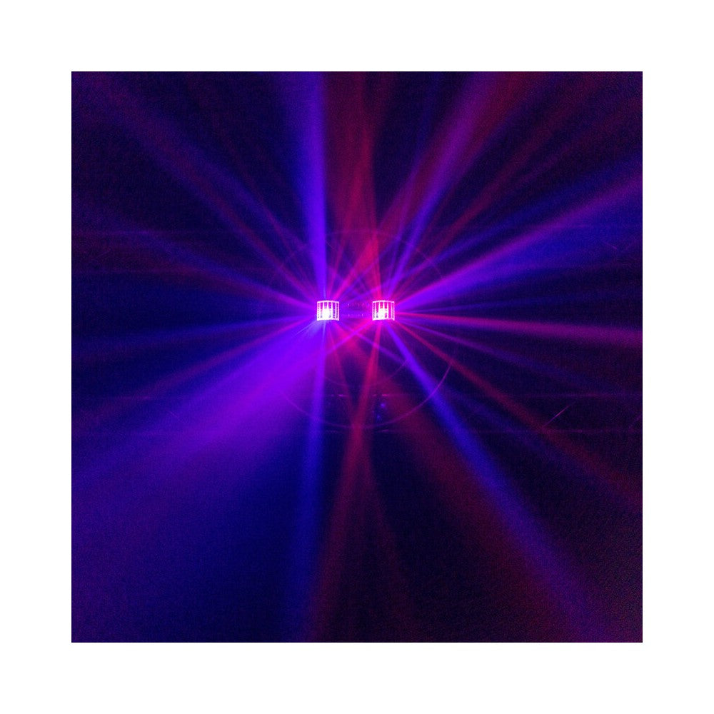 BoomTone DJ 3-in-1 light show with Derby, Wash and Strobe, remote control and adjustable tripod (50 - 150 cm)