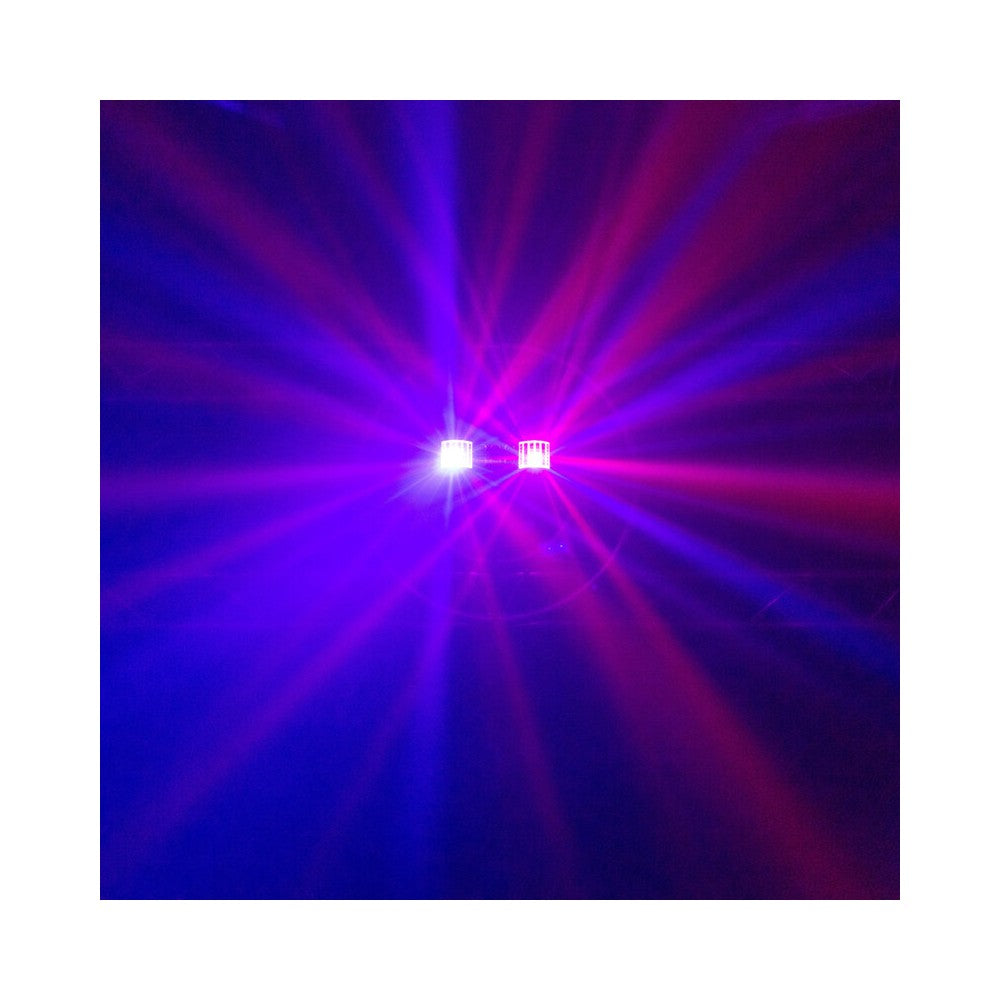 BoomTone DJ 3-in-1 light show with Derby, Wash and Strobe, remote control and adjustable tripod (50 - 150 cm)