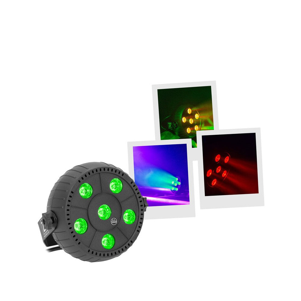 BoomTone DJ Multi-color LED floodlight, 6 x 3 W LED