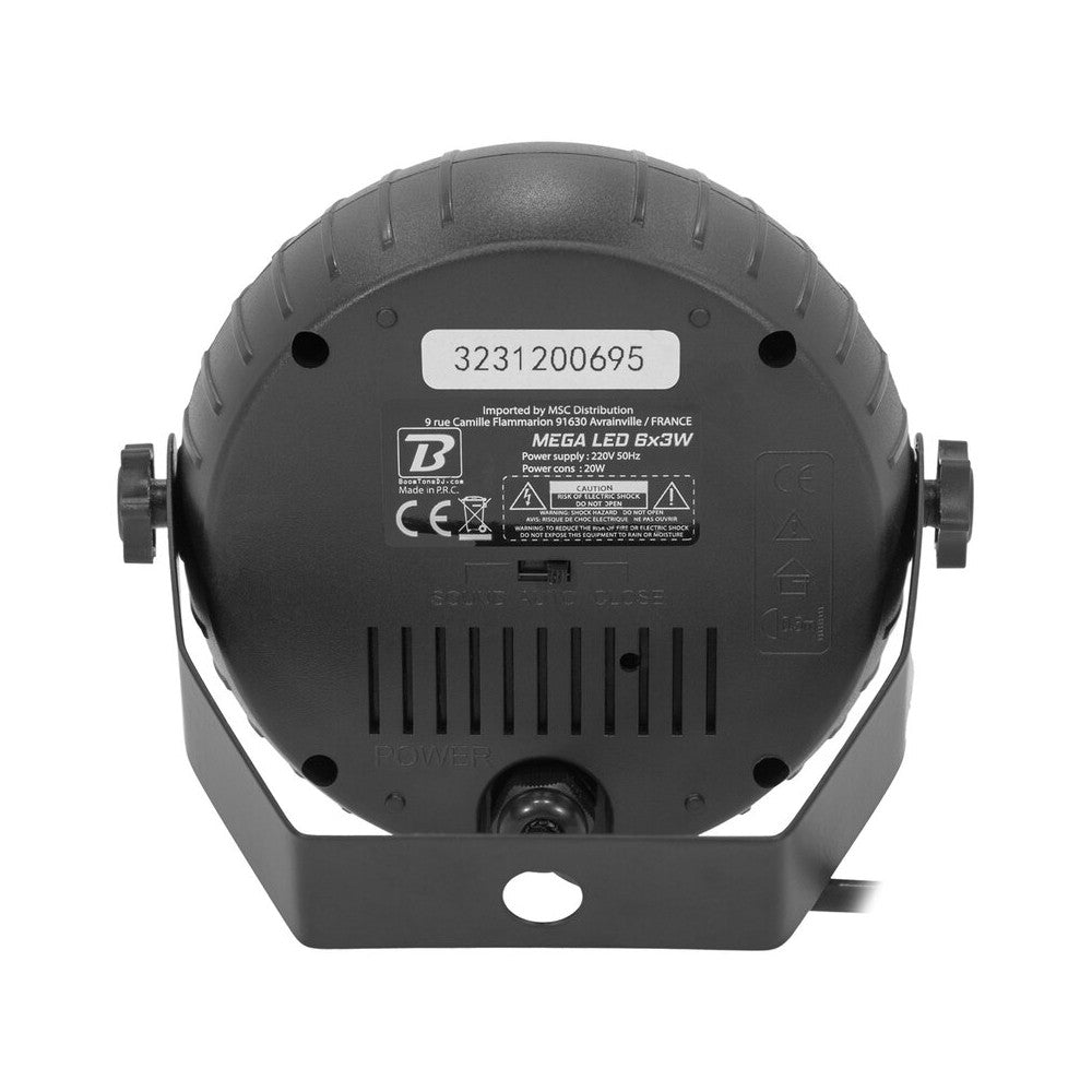 BoomTone DJ Multi-color LED floodlight, 6 x 3 W LED