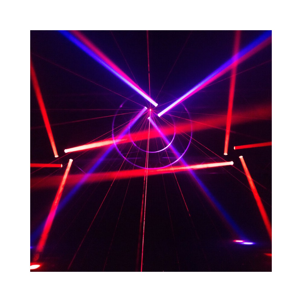 BoomTone DJ 4 LED effects light show: Beam, disco ball, Strobe and multipoint laser,  DMX, automatic and music detection mode