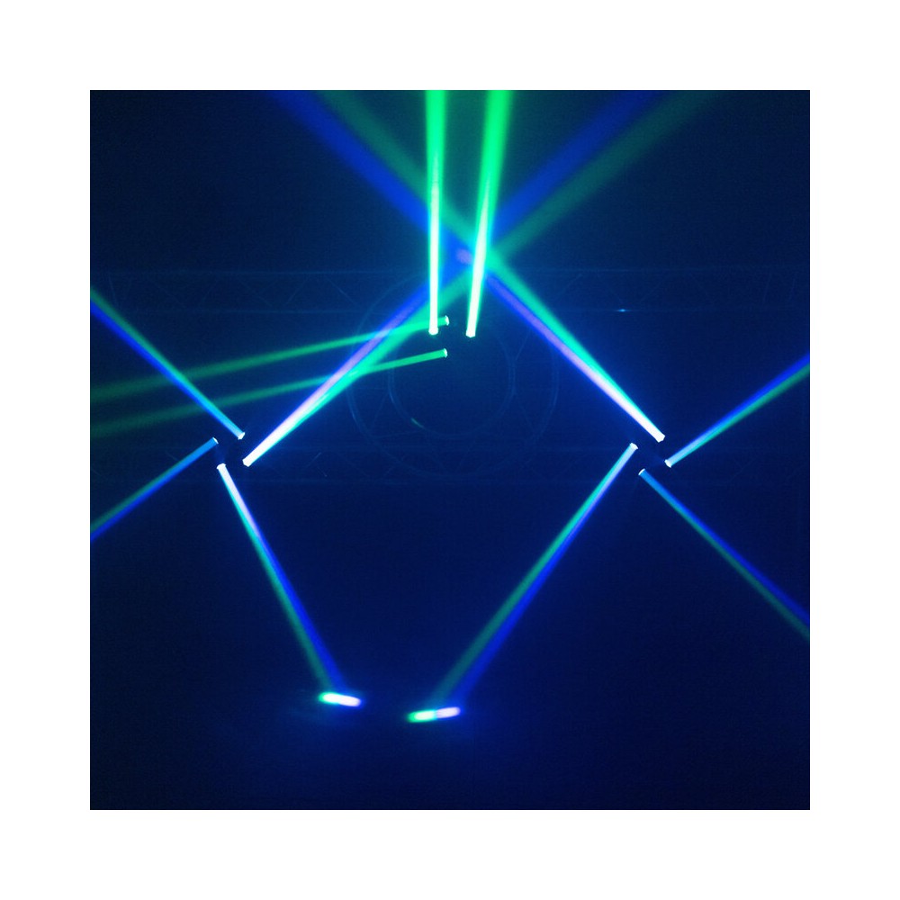 BoomTone DJ 4 LED effects light show: Beam, disco ball, Strobe and multipoint laser,  DMX, automatic and music detection mode