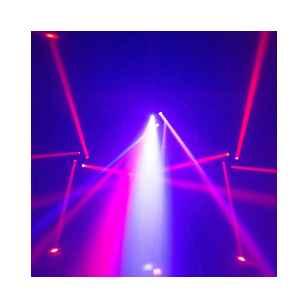 BoomTone DJ 4 LED effects light show: Beam, disco ball, Strobe and multipoint laser,  DMX, automatic and music detection mode