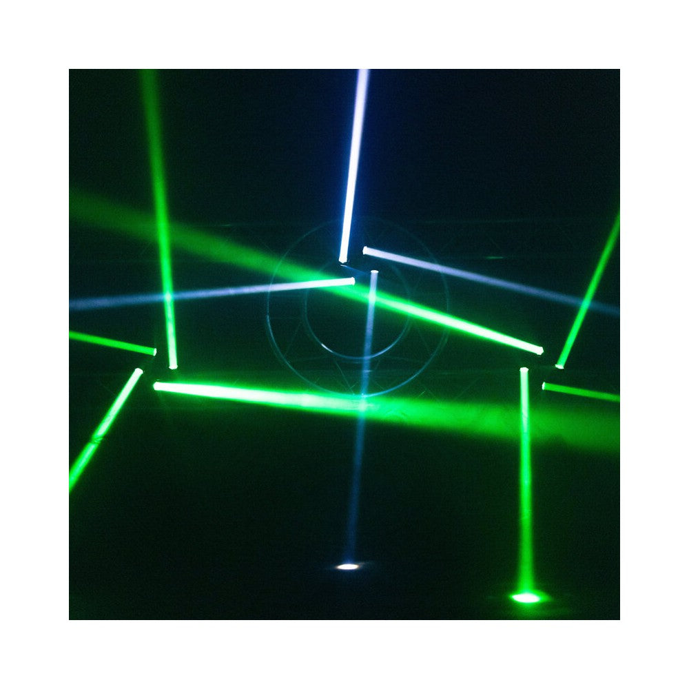 BoomTone DJ 4 LED effects light show: Beam, disco ball, Strobe and multipoint laser,  DMX, automatic and music detection mode