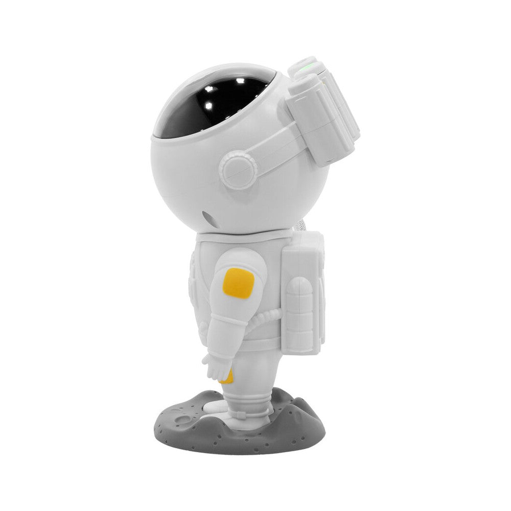 BoomTone DJ Playful astronaut-shaped night light that projects a moving nebula and green laser stars, lithium battery powered re