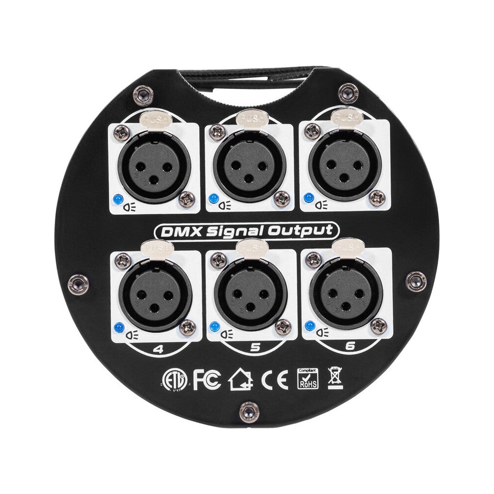 Splitter DMX Evolite 1  6, salidas aisladas, amplificador de señal