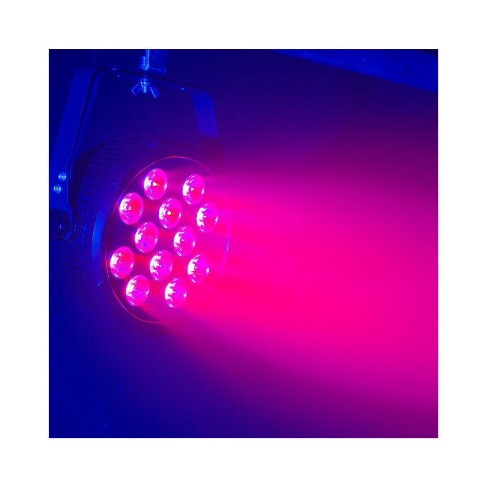 Mac Mah 12 x 12 W 6-in-1 RGBWA-UV, high brightness flat PAR LED projector
