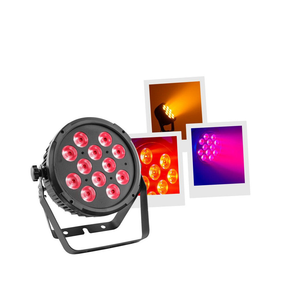 Mac Mah 12 x 12 W 6-in-1 RGBWA-UV, high brightness flat PAR LED projector