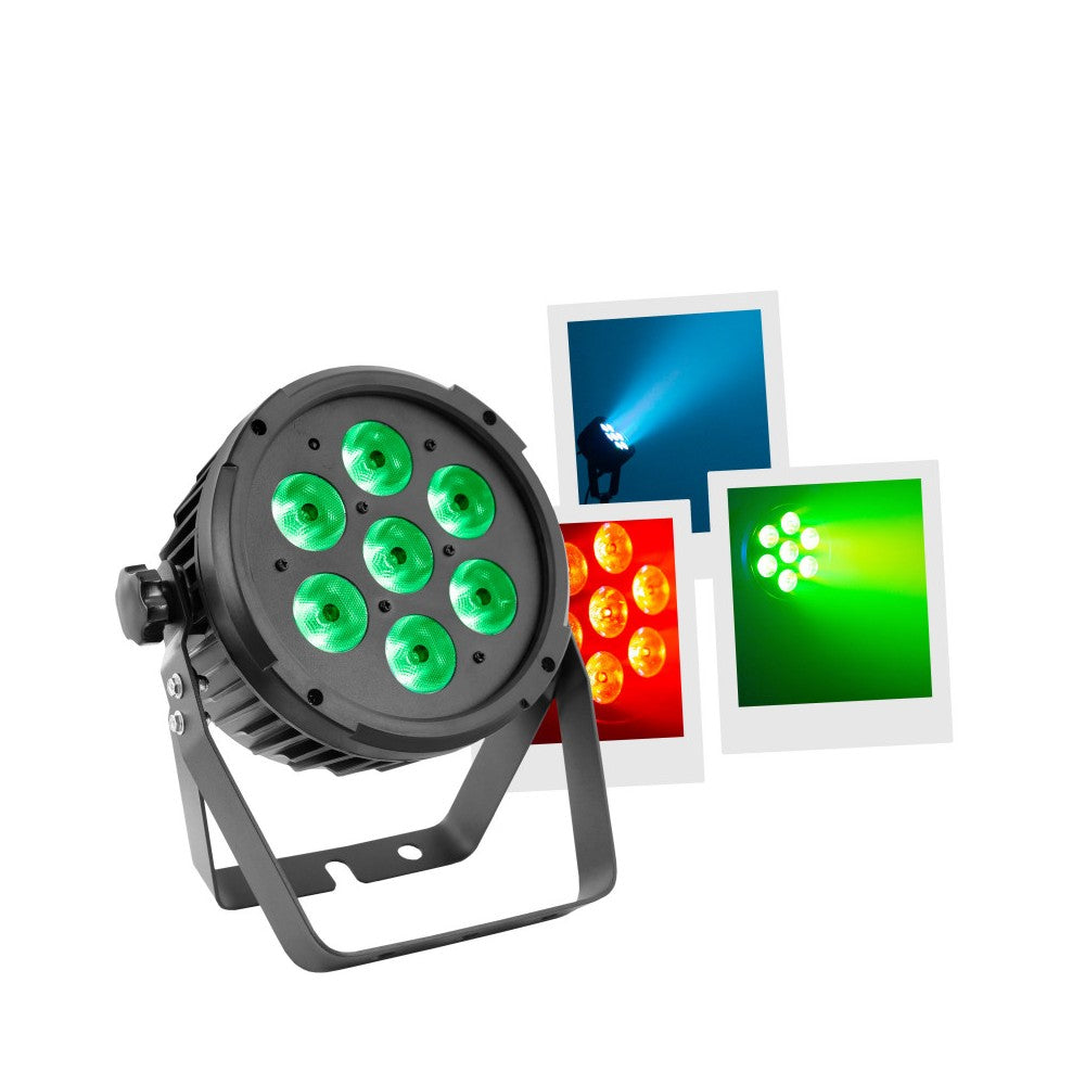 Mac Mah 7 x 12 W 6-in-1 RGBWA-UV, high brightness flat LED projector