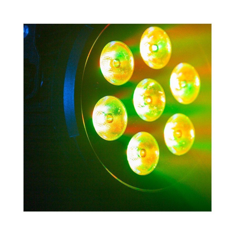 Mac Mah 7 x 12 W 6-in-1 RGBWA-UV, high brightness flat LED projector