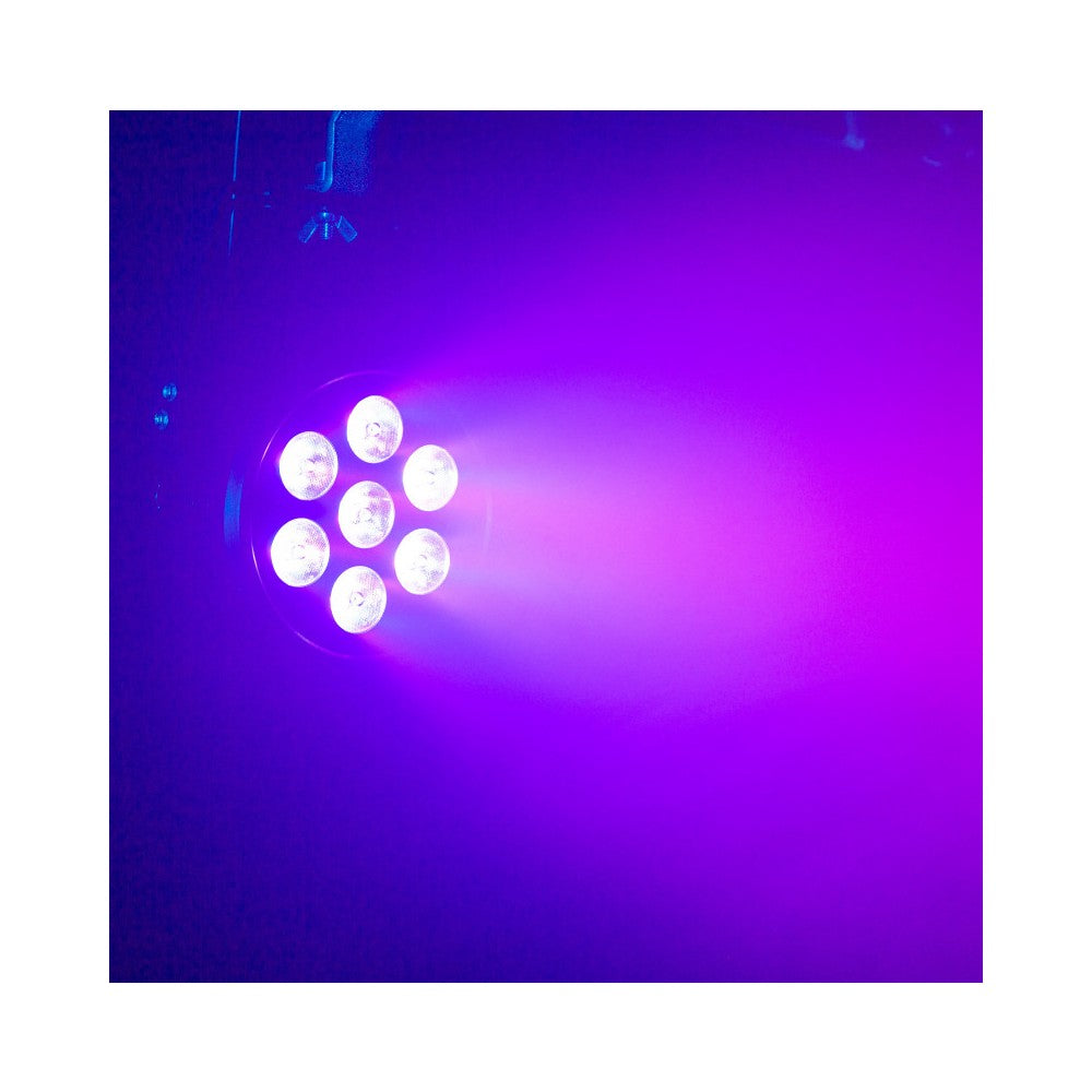 Mac Mah 7 x 12 W 6-in-1 RGBWA-UV, high brightness flat LED projector