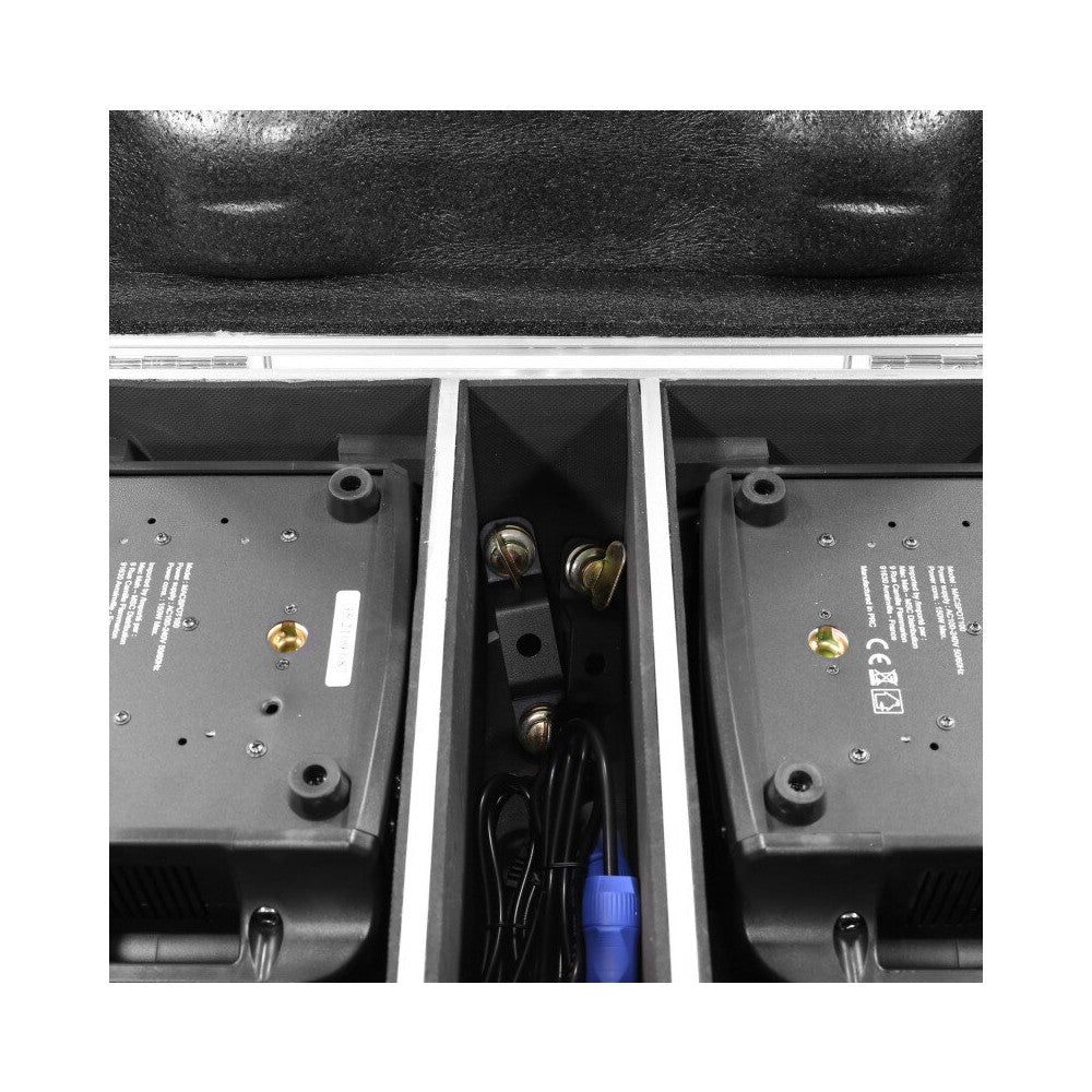 Mac Mah Set of two MACSPOT 100-FC moving heads delivered in a flight case on wheels