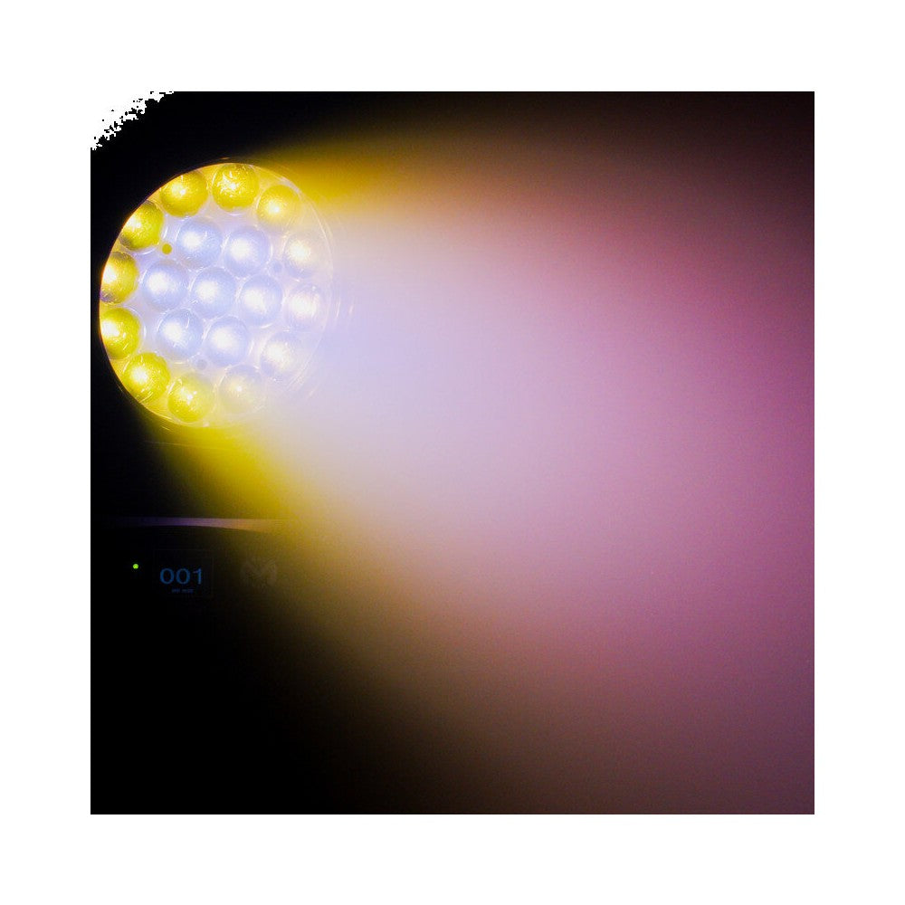 Cabeza móvil Mac Mah 19 x 15 W RGBW LED Wash con control LED circular de 3 zonas, ángulo de zoom de 6 a 50°