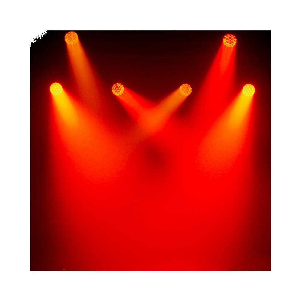 Cabeza móvil Mac Mah 19 x 15 W RGBW LED Wash con control LED circular de 3 zonas, ángulo de zoom de 6 a 50°
