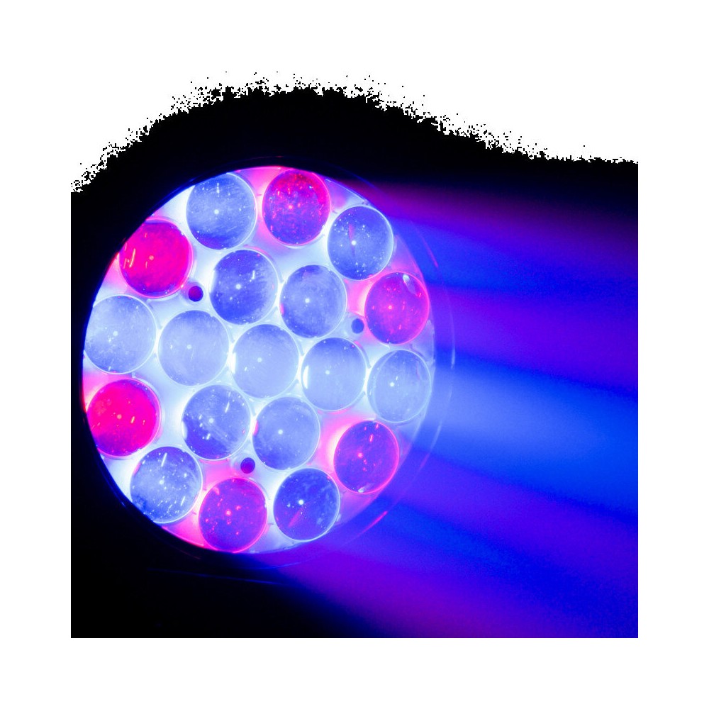 Cabeza móvil Mac Mah 19 x 15 W RGBW LED Wash con control LED circular de 3 zonas, ángulo de zoom de 6 a 50°