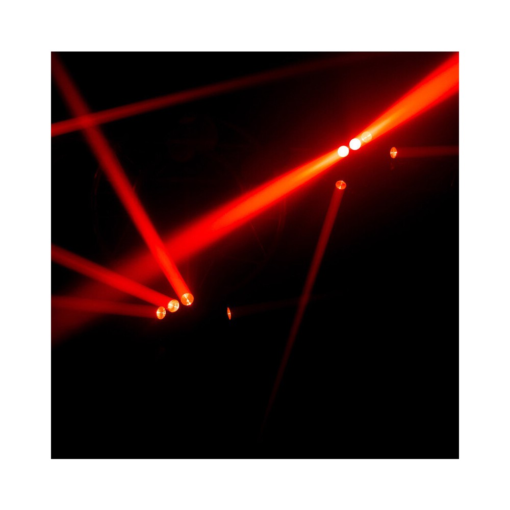 Mac Mah Professional light show equipped with 9 RGBW Beam effect LEDs and a green multipoint laser in the center