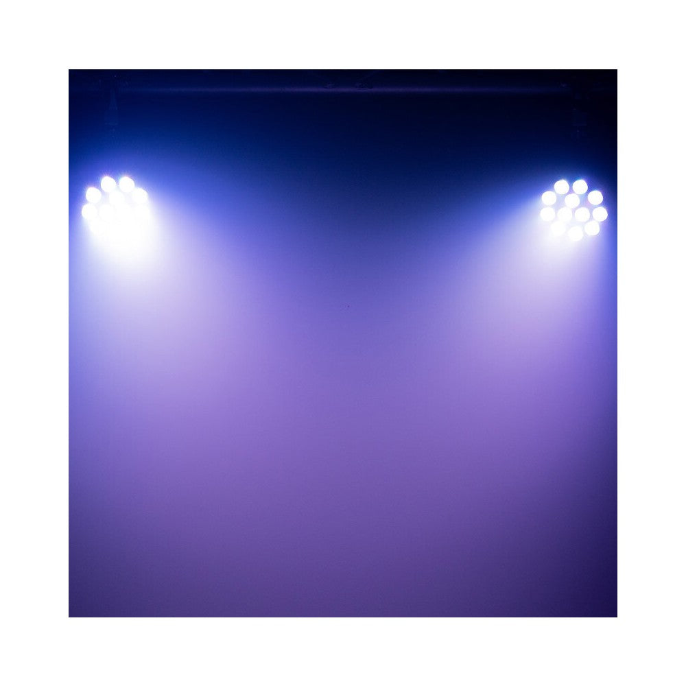 Mac Mah 6-in-1 RGBWA / UV LED Par projector with 12 single 10 W LEDs, IR remote control included