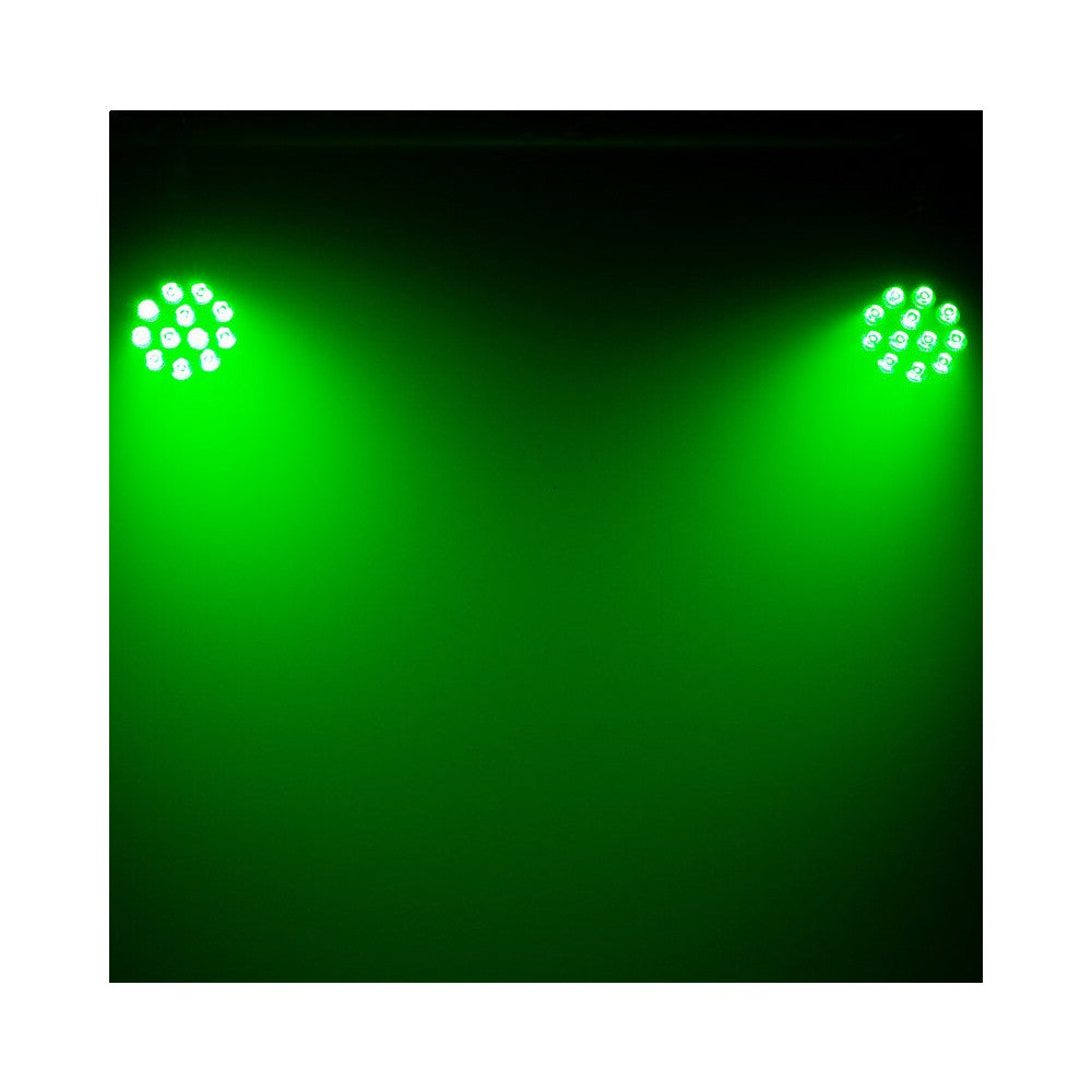 Mac Mah 6-in-1 RGBWA / UV LED Par projector with 12 single 10 W LEDs, IR remote control included