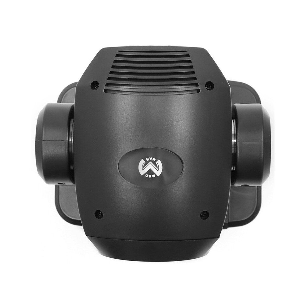 Mac Mah Compact 100 W LED moving head light with vibrant colors, rotating Gobos, motorized focus, DMX, auto, sound, Master/Slave